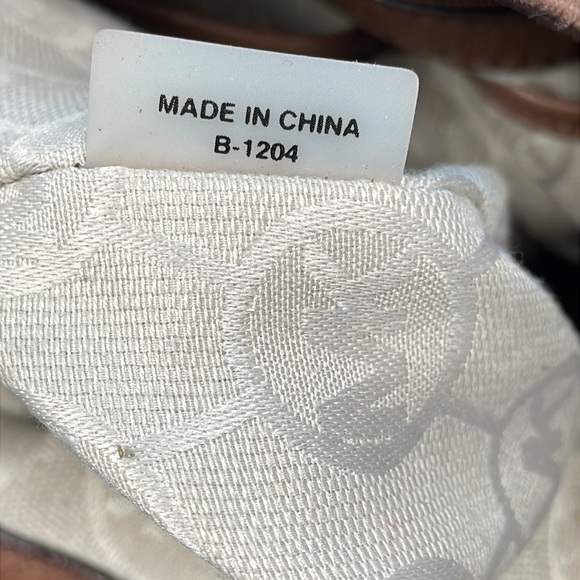 MICHAEL Michael Kors Middleton Hobo Bag Studded Embossed Leather Brown Cognac - Picture 7 of 17